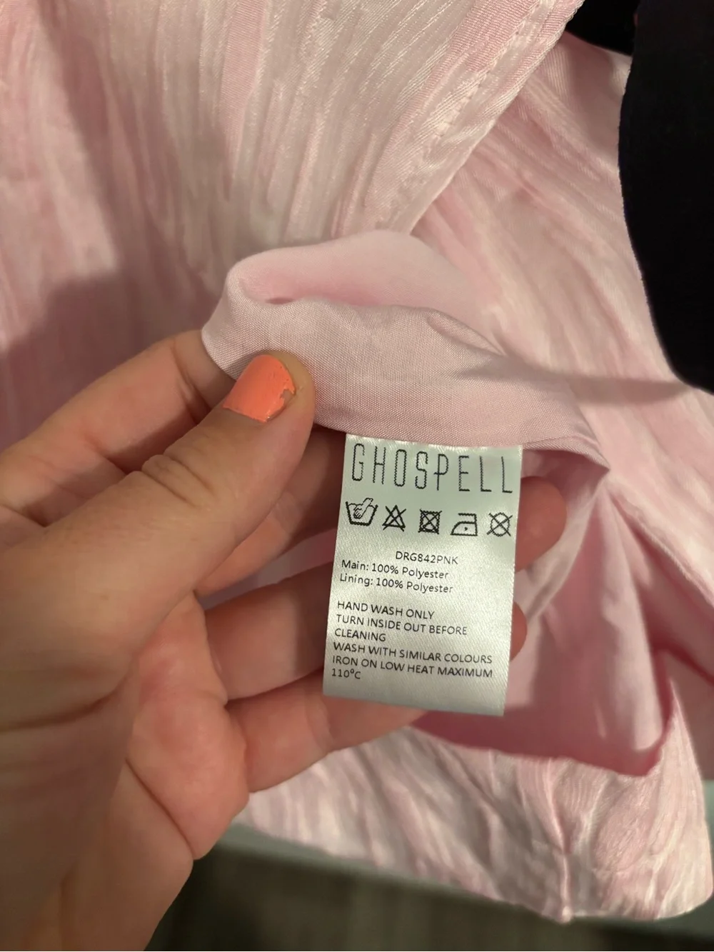 NWT GHOSPELL Contrast Bow Pink Mini Dress  Size Large